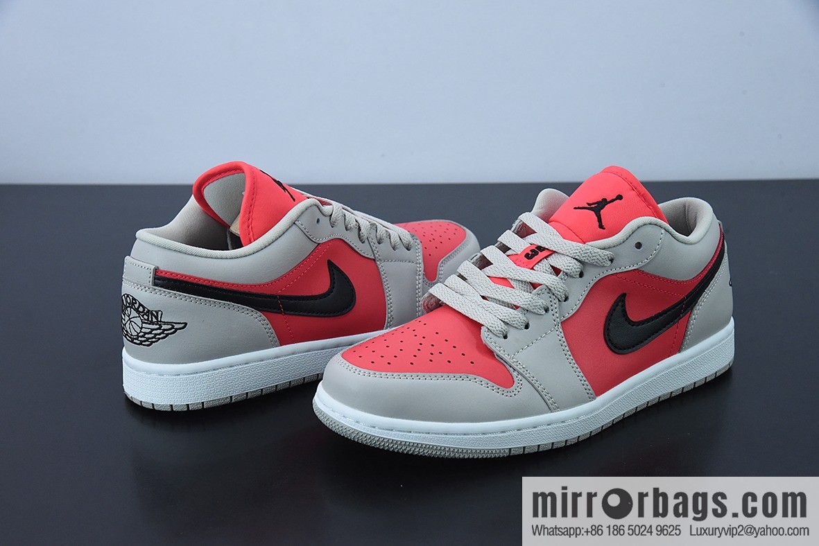 Air Jordan 1 AJ1 gray pink anti-infrared, low-top Unisex casual sneakers, item number: DC0774-060