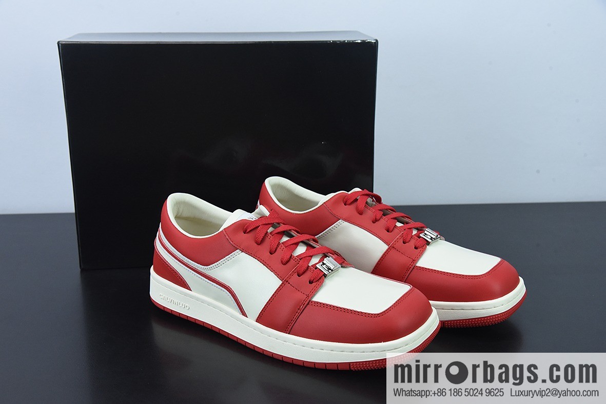 CALVINLUO granular first layer leather upper material #back help inner package soft calfskin low top sneakers