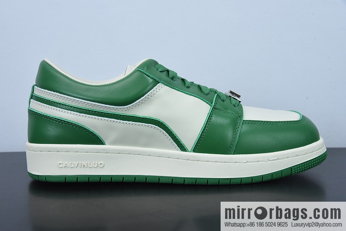 CALVINLUO granular first layer leather upper material #back help inner package soft calfskin low top sneakers