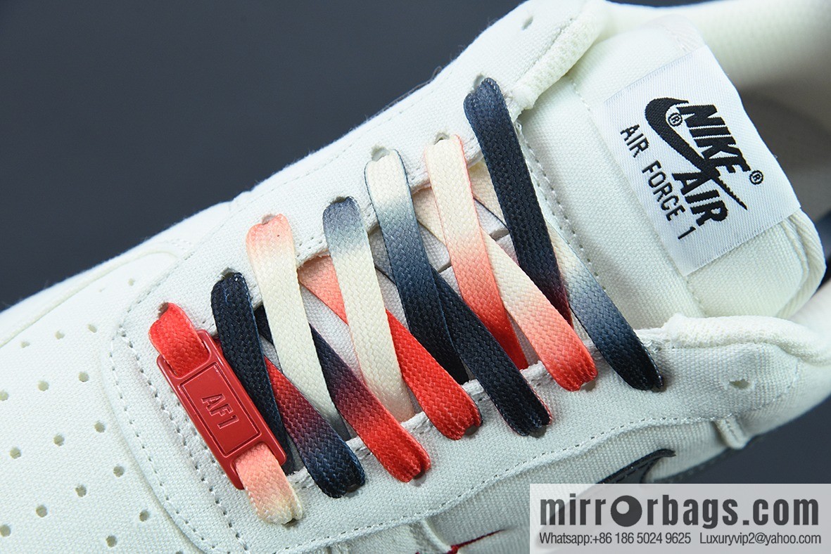 Nk Air Force 1 AF1 Air Force One/Low Top, White Black Red, Canvas, Multi-Hook NBA Chicago Bulls, City Limited Item Number: NA2022-005