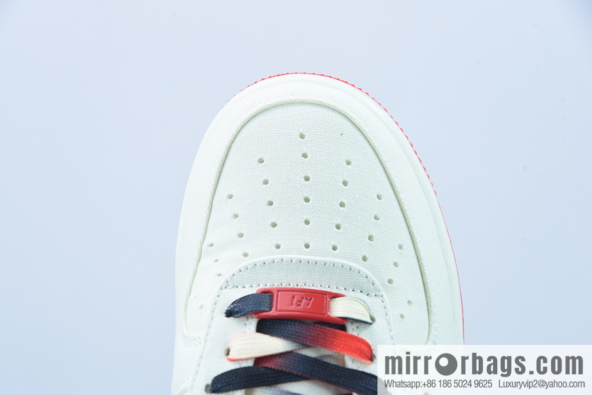 Nk Air Force 1 AF1 Air Force One/Low Top, White Black Red, Canvas, Multi-Hook NBA Chicago Bulls, City Limited Item Number: NA2022-005