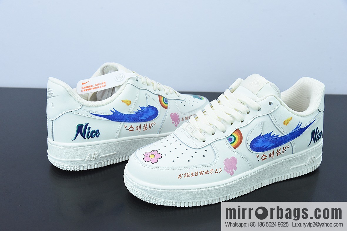 Nike Air Force 1 Low '07 rainbow graffiti, Air Force One low-top casual board shoe item number: CW2288-333