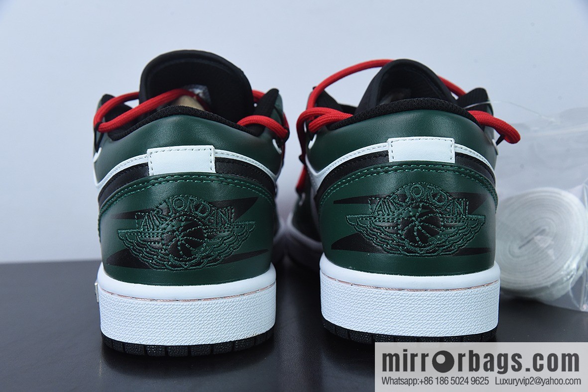 Air Jordan 1 Low drawstring, white and green AJ1 Joe 1 low-top casual board shoes, item number: 553558 062 size 35.5-47