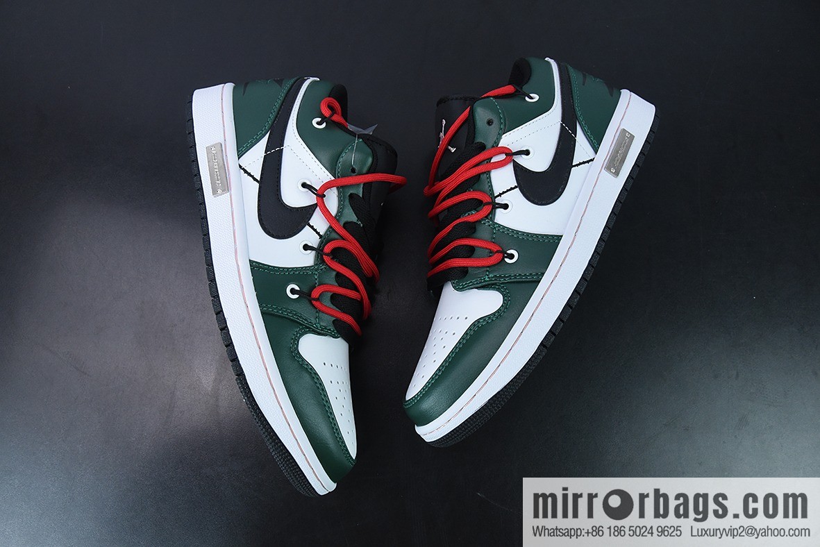 Air Jordan 1 Low drawstring, white and green AJ1 Joe 1 low-top casual board shoes, item number: 553558 062 size 35.5-47