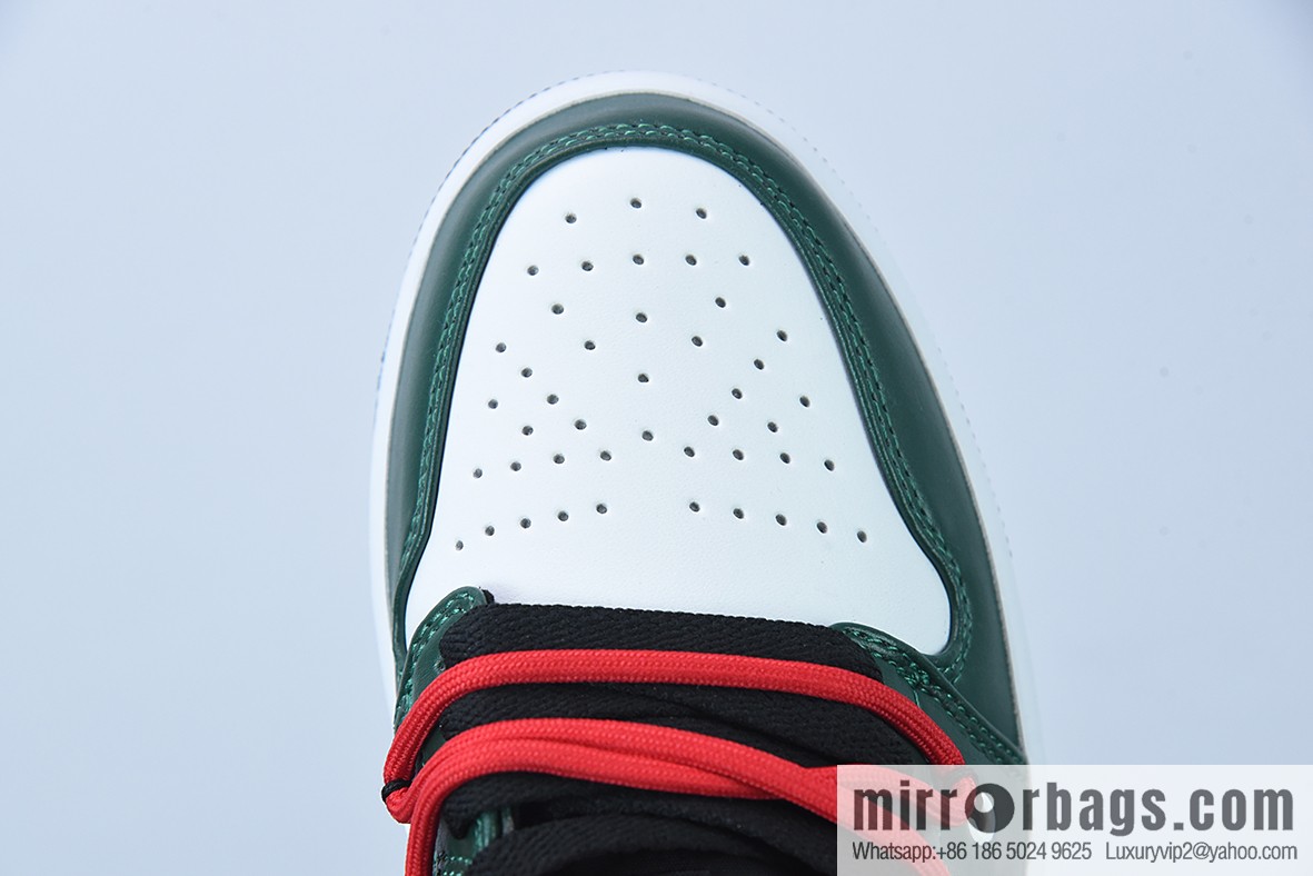 Air Jordan 1 Low drawstring, white and green AJ1 Joe 1 low-top casual board shoes, item number: 553558 062 size 35.5-47