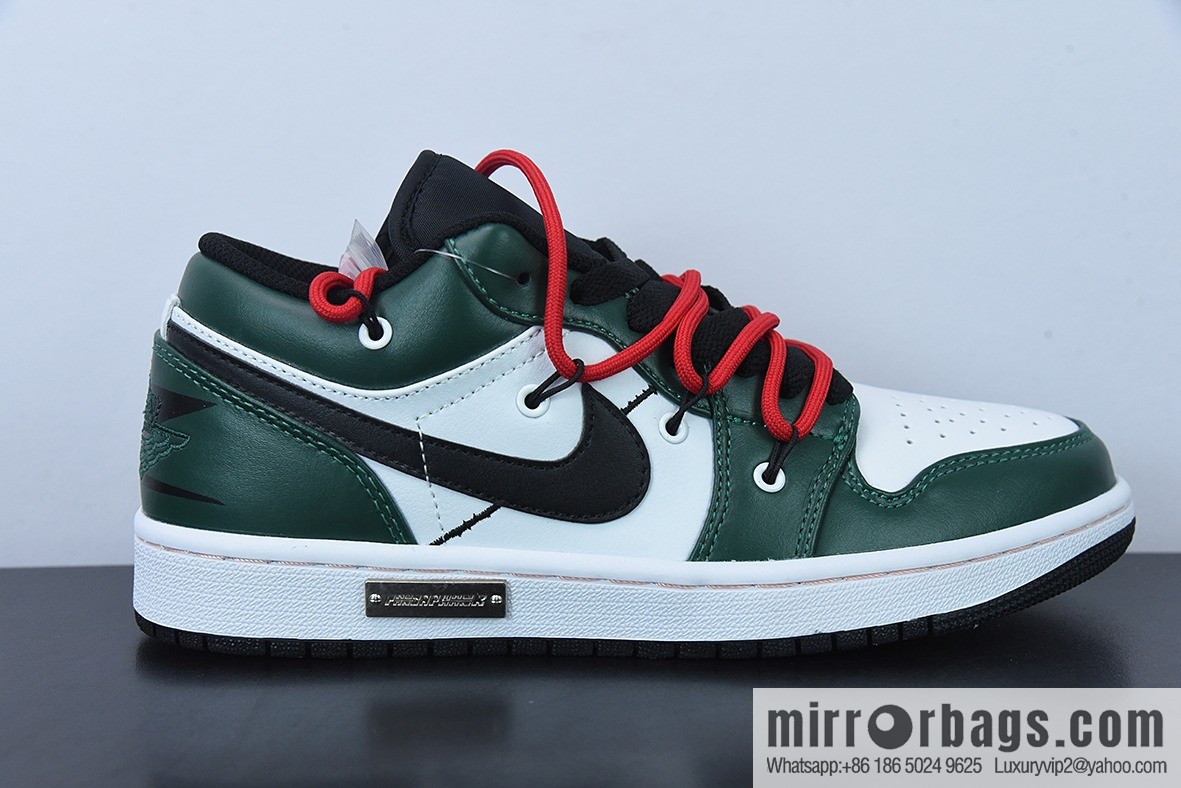 Air Jordan 1 Low drawstring, white and green AJ1 Joe 1 low-top casual board shoes, item number: 553558 062 size 35.5-47