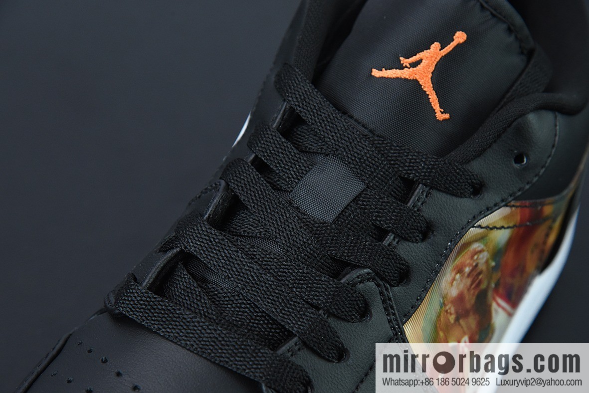 Air Jordan aj1 AJ1 Jordan 1 generation Joe 1 low-top series Air Jordan 1 Low holographic projection, black and white colorful, item number: DR9497-001