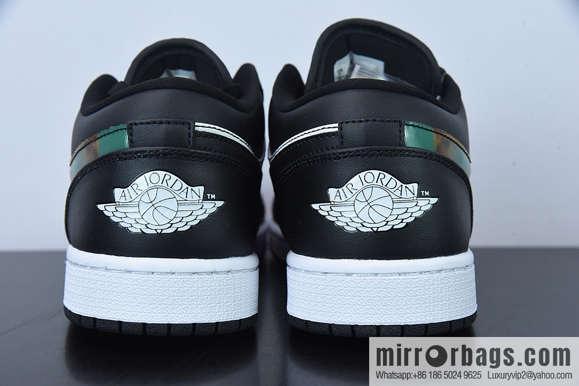 Air Jordan aj1 AJ1 Jordan 1 generation Joe 1 low-top series Air Jordan 1 Low holographic projection, black and white colorful, item number: DR9497-001
