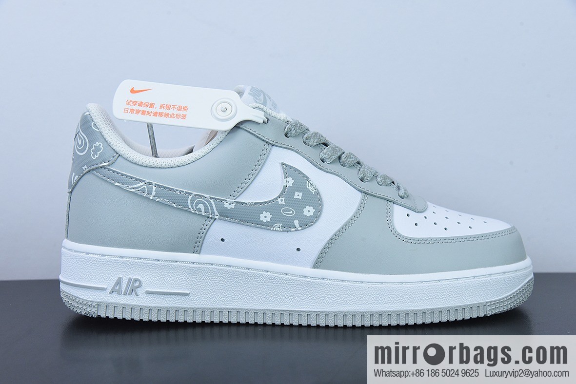 Nike Air Force 1 Low '07 gray and white cashew flower color scheme Air Force One low help item number: XM6321-736
