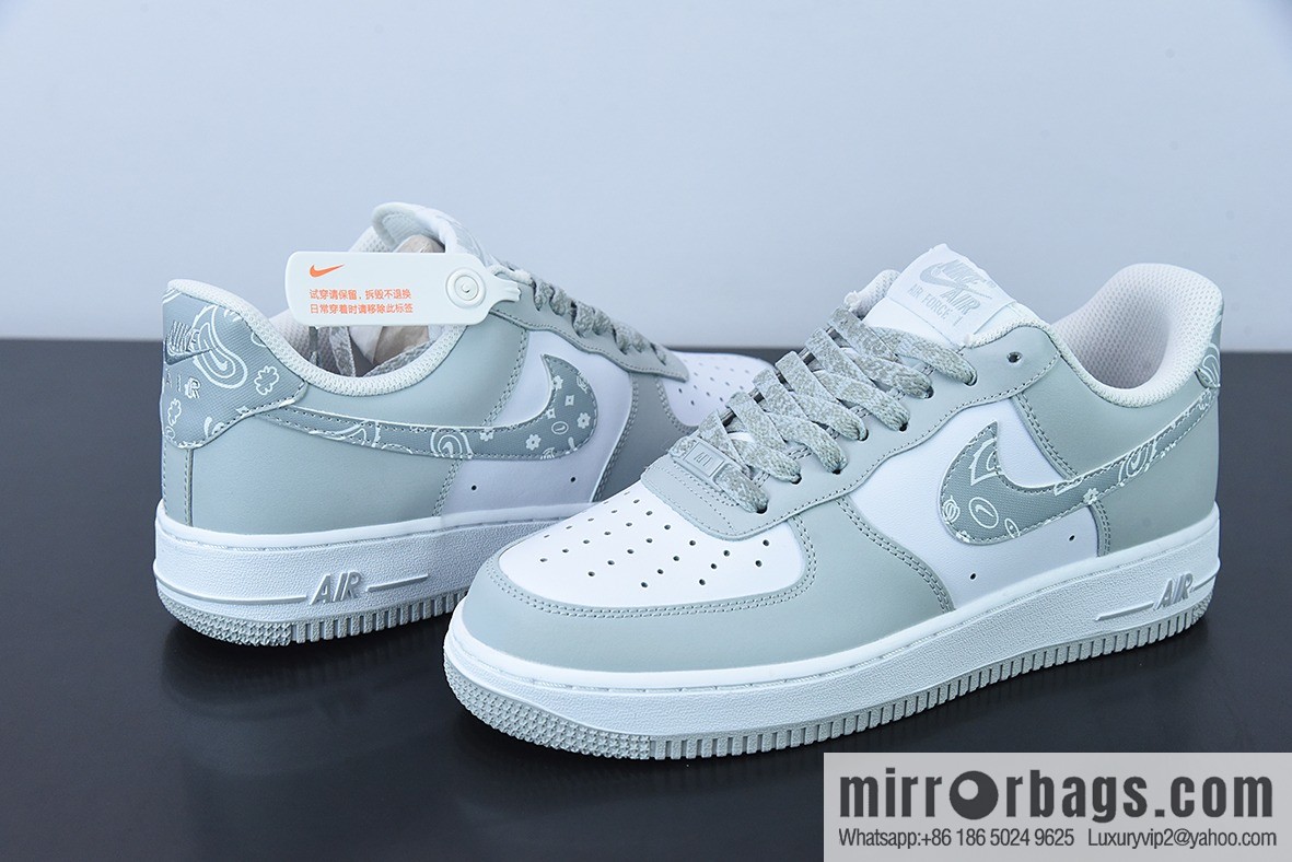 Nike Air Force 1 Low '07 gray and white cashew flower color scheme Air Force One low help item number: XM6321-736