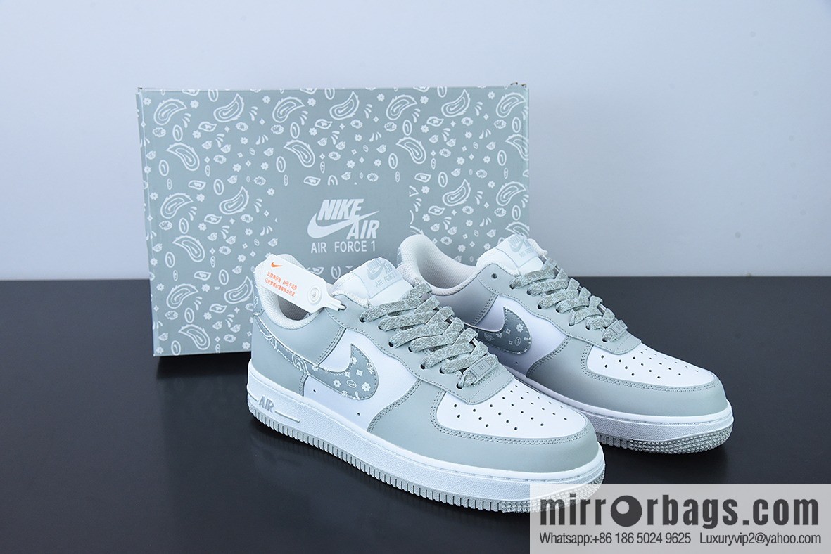 Nike Air Force 1 Low '07 gray and white cashew flower color scheme Air Force One low help item number: XM6321-736