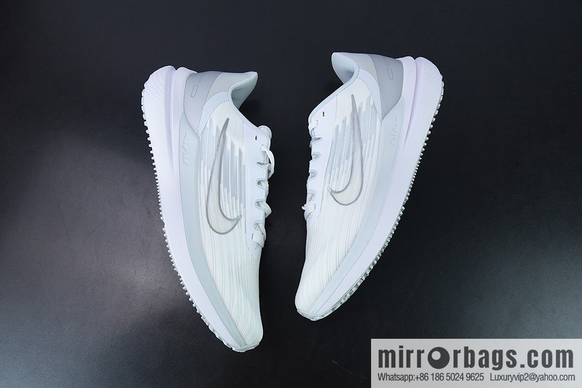 W05S3 pure original Nk Air Zoom Winflo 9th generation, black and white mesh transparent air training running shoes, item number: DD8686-100