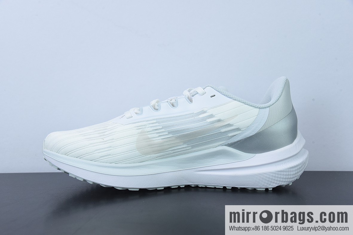 W05S3 pure original Nk Air Zoom Winflo 9th generation, black and white mesh transparent air training running shoes, item number: DD8686-100