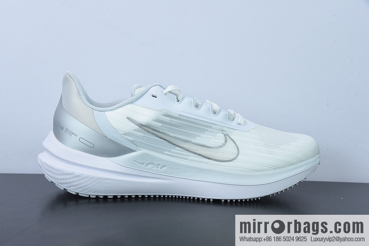 W05S3 pure original Nk Air Zoom Winflo 9th generation, black and white mesh transparent air training running shoes, item number: DD8686-100