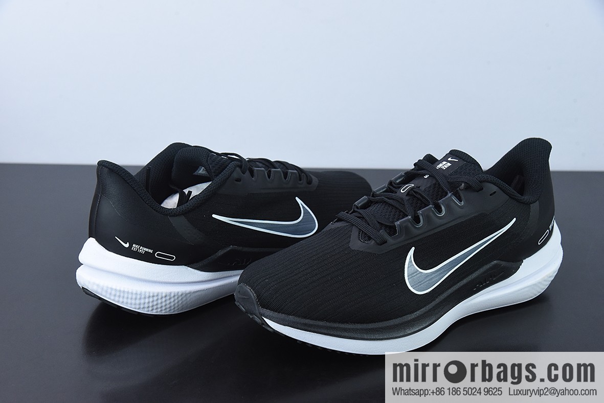 Nk Air Zoom Winflo 9th generation, black and white net through-the-air training running shoes, item number: DD6203-01