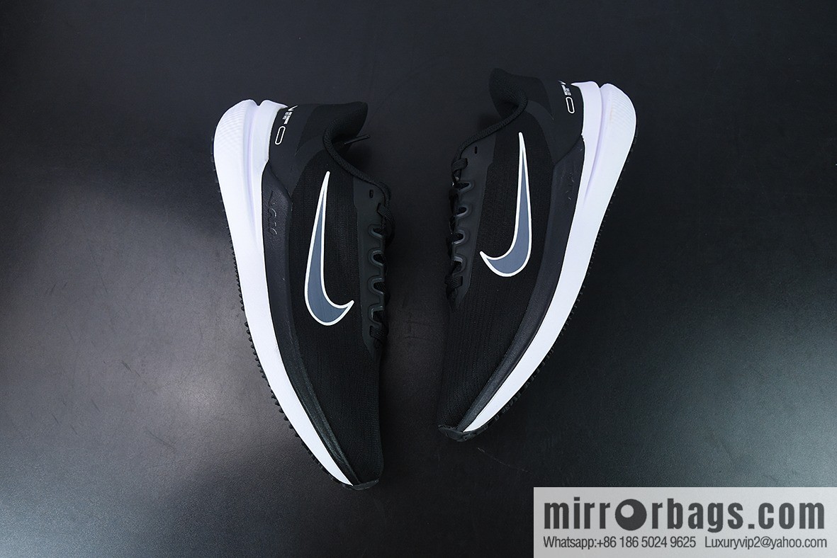 Nk Air Zoom Winflo 9th generation, black and white net through-the-air training running shoes, item number: DD6203-01
