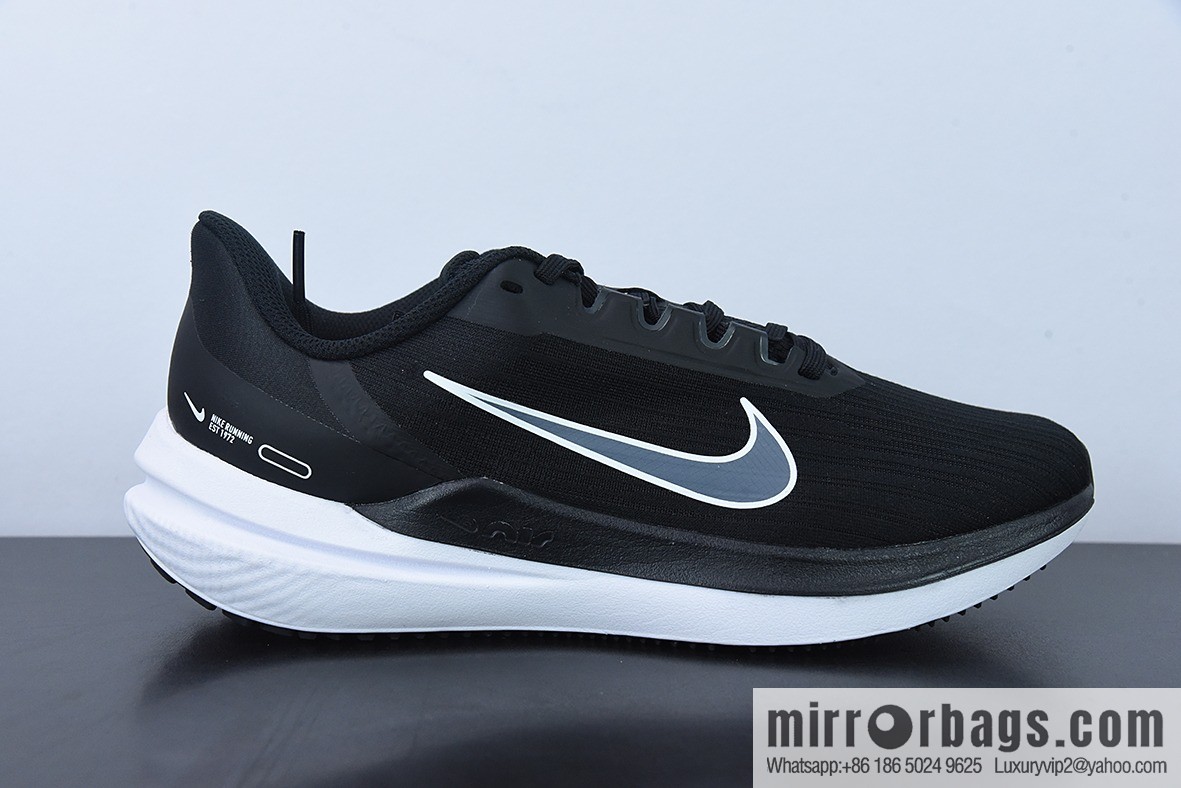 Nk Air Zoom Winflo 9th generation, black and white net through-the-air training running shoes, item number: DD6203-01
