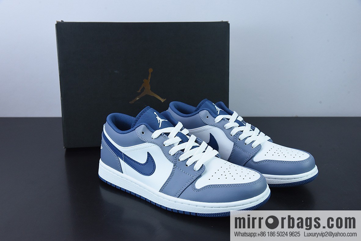 Air Jordan 1 Low AJ1 Joe 1 Navy blue, low-top cultural leisure sports shoes Item number: 553558-414