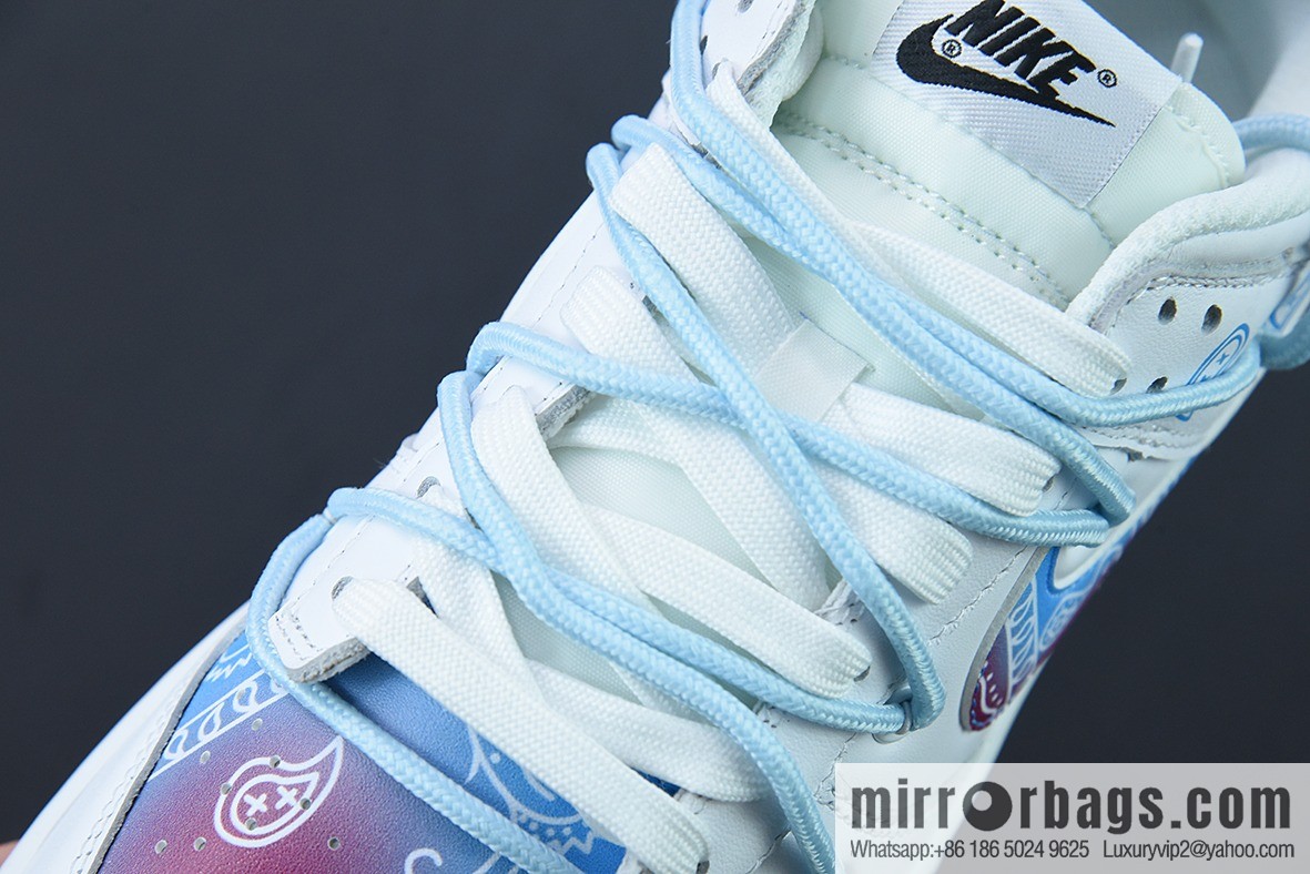 Nike Dunk Low Retro white and blue, cashew flower SB buckle broken backboard fashion casual board shoes, item number: DD1503-109