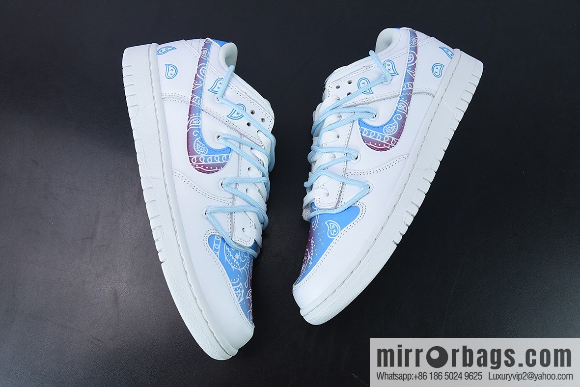 Nike Dunk Low Retro white and blue, cashew flower SB buckle broken backboard fashion casual board shoes, item number: DD1503-109