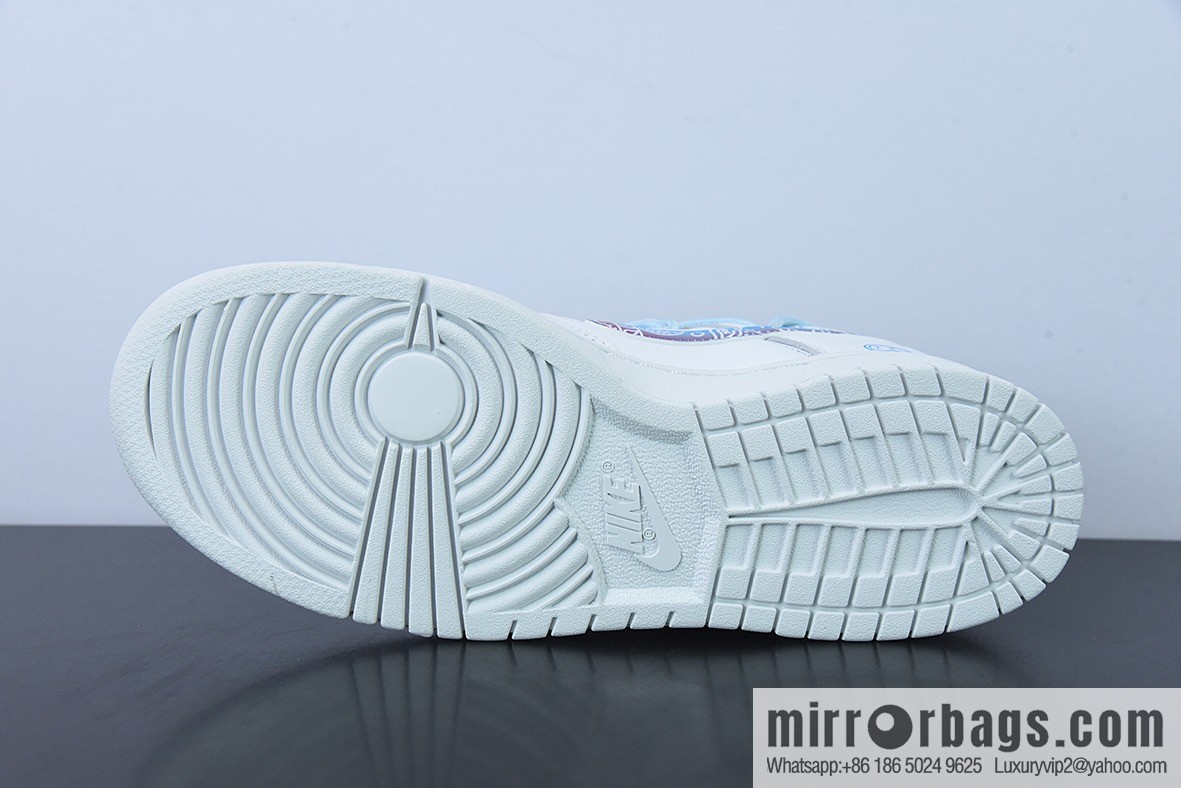 Nike Dunk Low Retro white and blue, cashew flower SB buckle broken backboard fashion casual board shoes, item number: DD1503-109