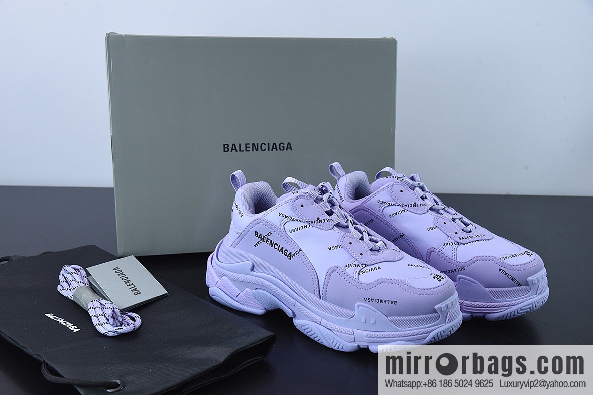 Balenciaga three generations of Balenciaga, purple bullet comments made old platform dad shoes