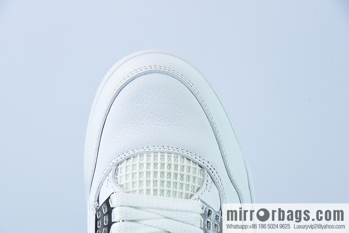 D0F1S5 Pure Original Air Jordan AJ4 Retro Pure White/White Cat Men's sneakers Part Number: 308497-100