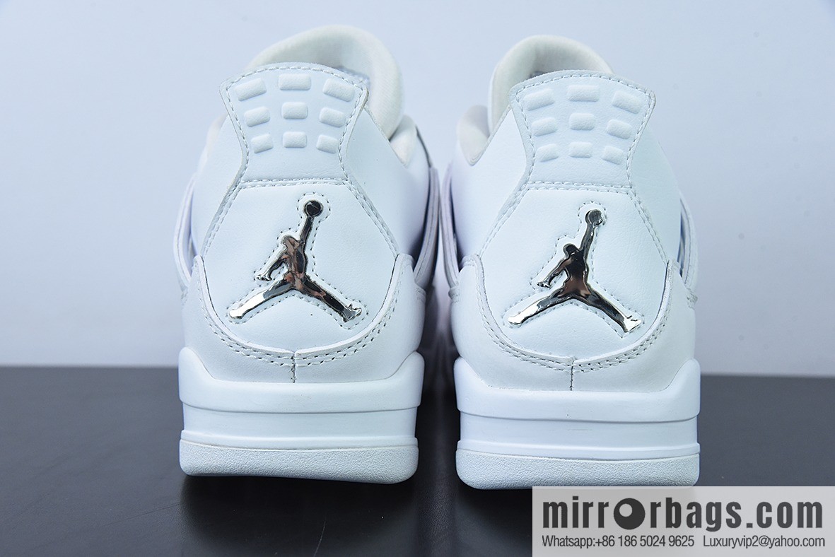 D0F1S5 Pure Original Air Jordan AJ4 Retro Pure White/White Cat Men's sneakers Part Number: 308497-100