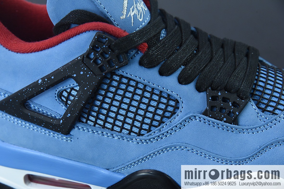 Travis Scott x Air Jordan AJ4 TS joint ice blue men's sneakers item number 308497-406