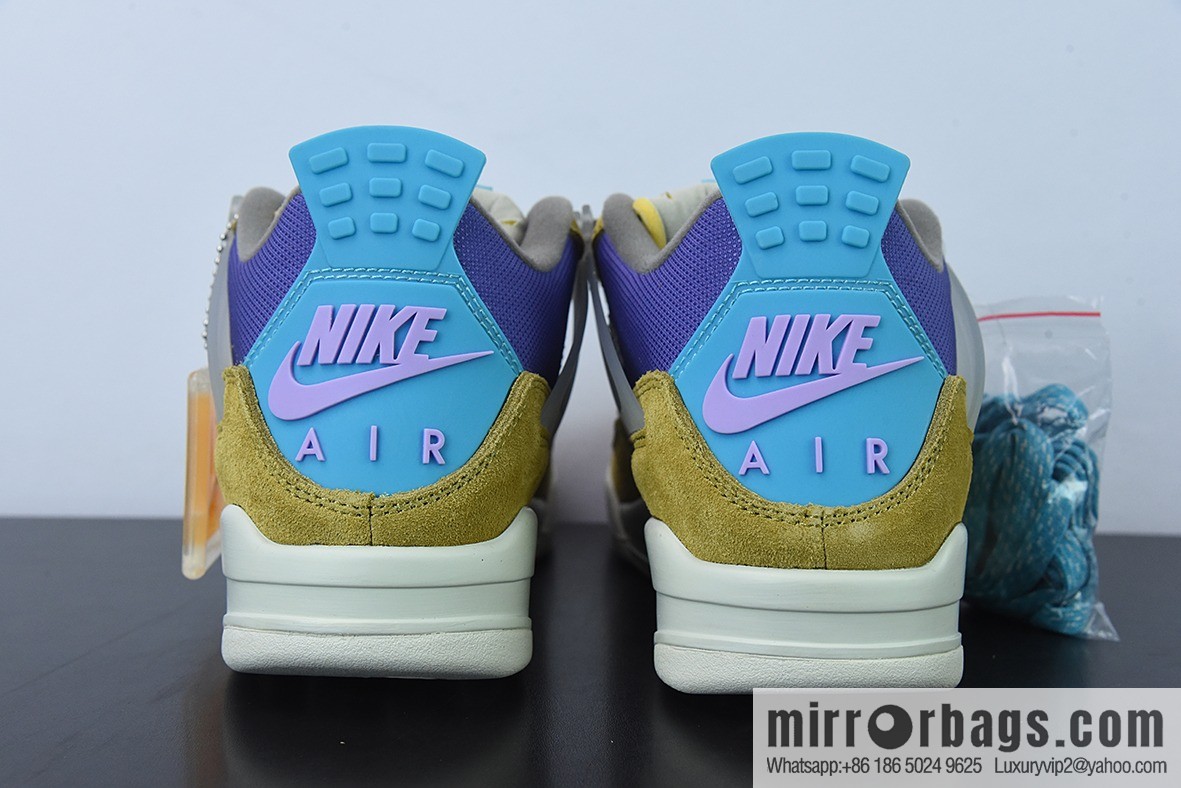 D0F1S5 pure original Air Jordan 4 AJ4 brown yellow purple Union LA joint men sneakers desert moss 30th anniversary item number: DJ5718 300
