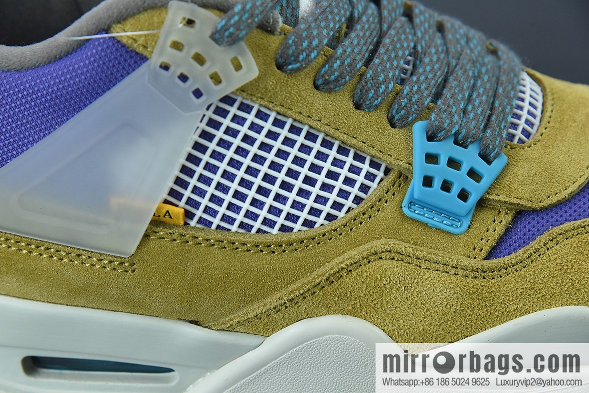 D0F1S5 pure original Air Jordan 4 AJ4 brown yellow purple Union LA joint men sneakers desert moss 30th anniversary item number: DJ5718 300