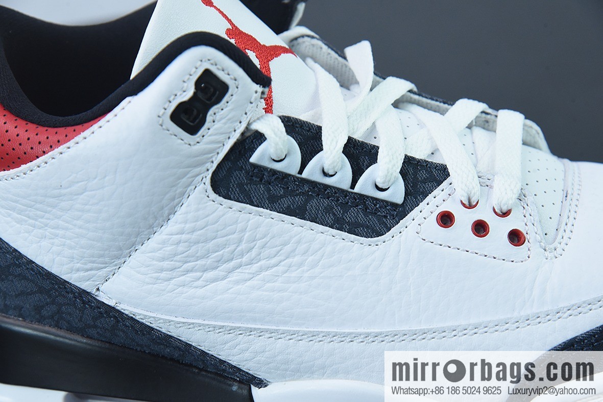 Air Jordan 3 SE-T Denim Fire Red AJ3 Flame Red, Japanese men's sneakers