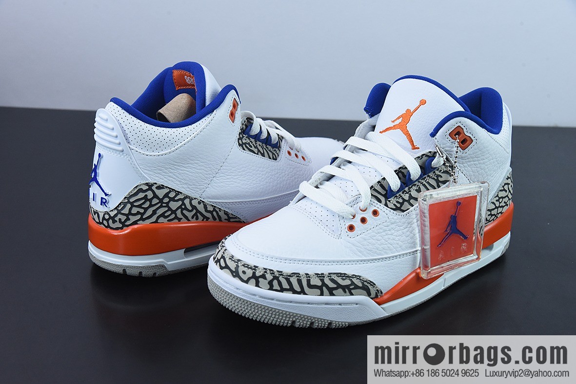 L00H6 Pure Original Air Jordan 3 Retro aj3 Knicks Men's sneakers 136064-148