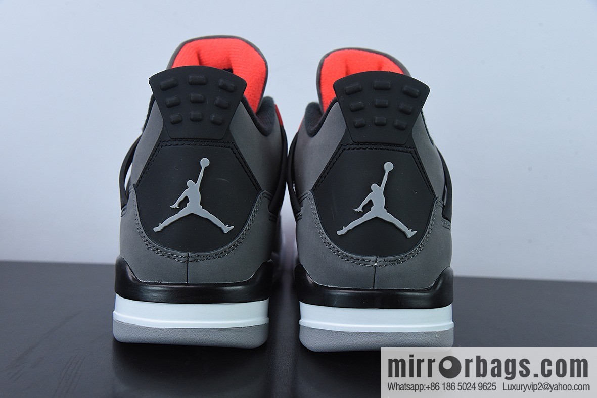 Air Jordan 4 Infrared AJ4 black gray red infrared basketball shoes, item number: DH6927-061