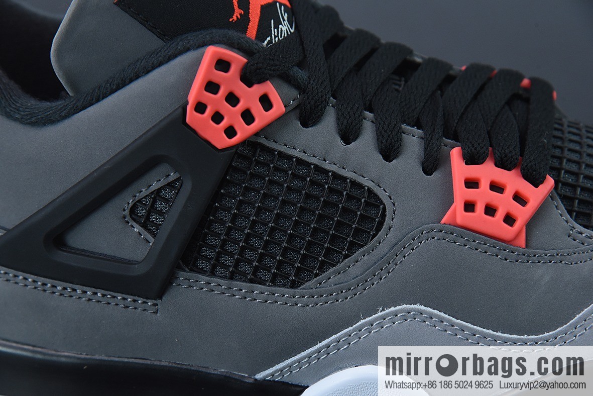 Air Jordan 4 Infrared AJ4 black gray red infrared basketball shoes, item number: DH6927-061