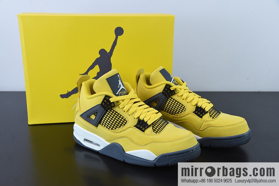 Air Jordan 4 Retro Lightning AJ4 electric mother, yellow lightning men's basketball shoes, item number: CT8527-700