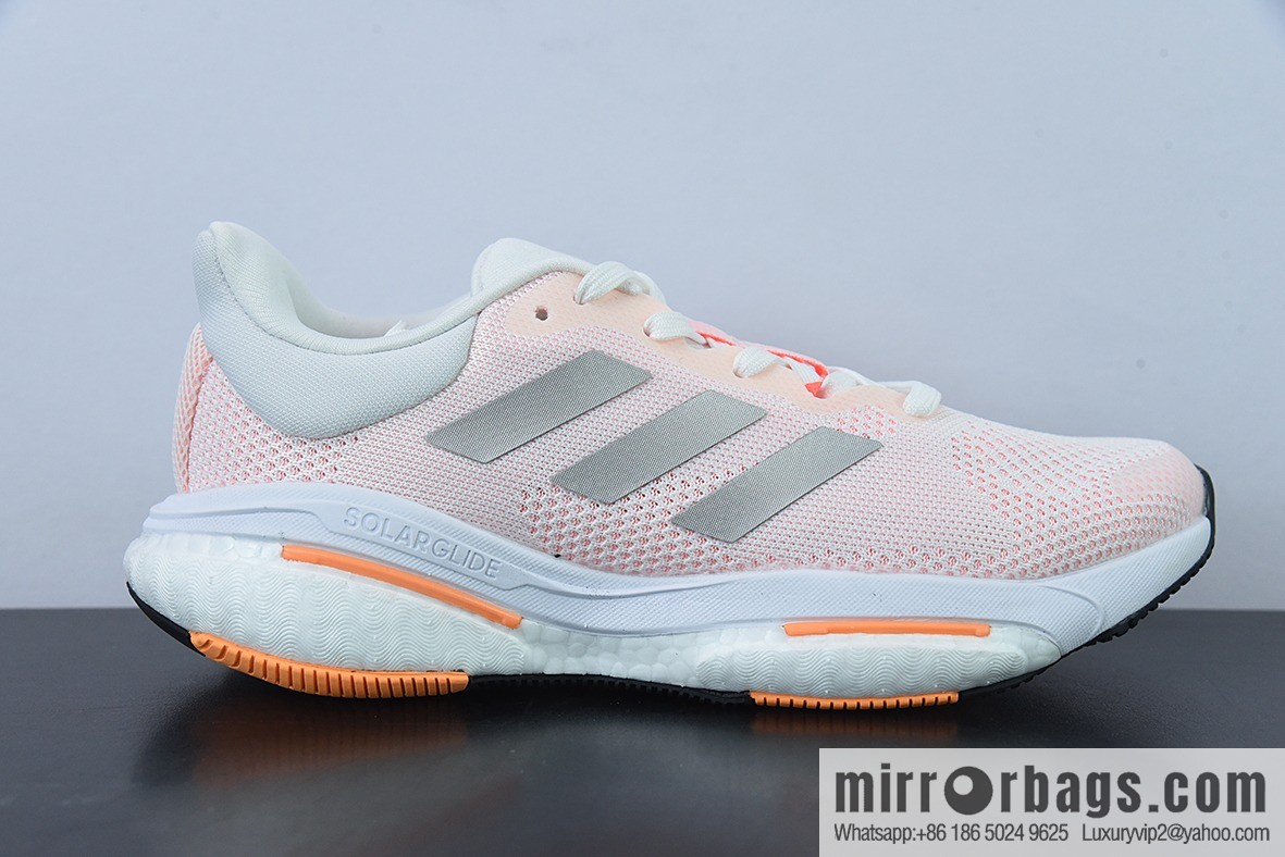 Ad Solar Glide 5 Adi's breathable cushioning popcorn running shoes, item number: GX5496