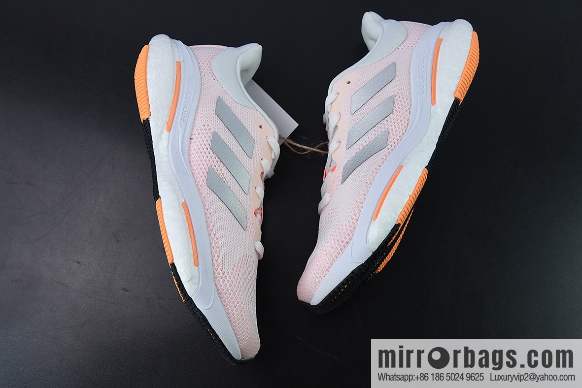 Ad Solar Glide 5 Adi's breathable cushioning popcorn running shoes, item number: GX5496