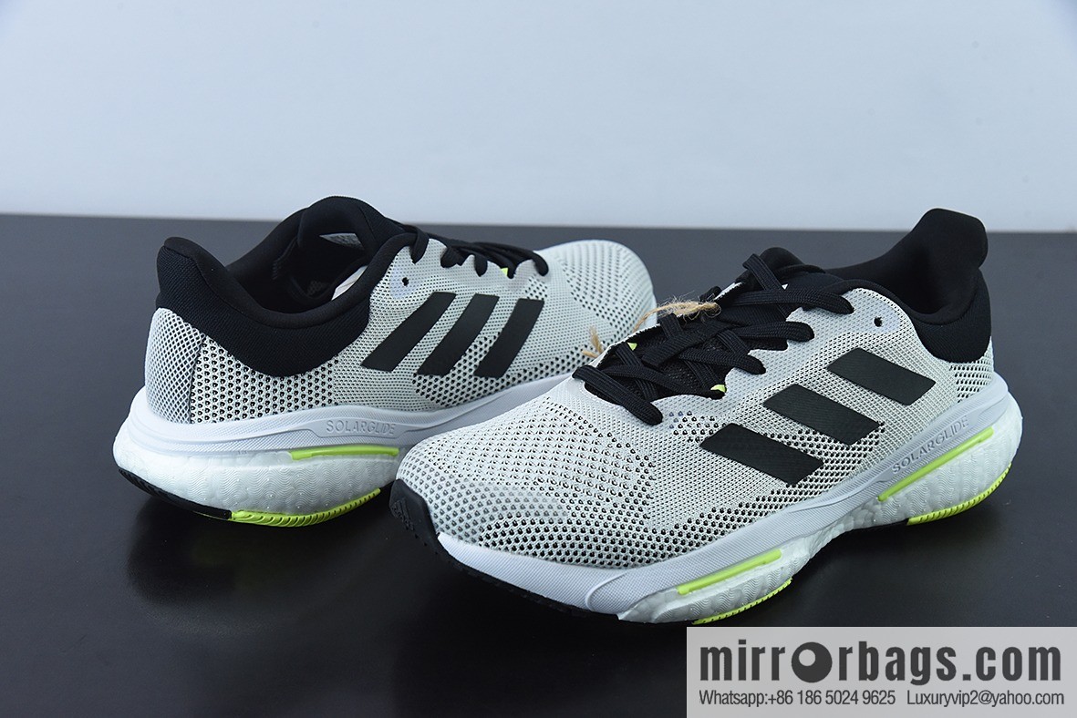 Ad Solar Glide 5 Adi's breathable cushioning popcorn running shoes, item number: GX5472