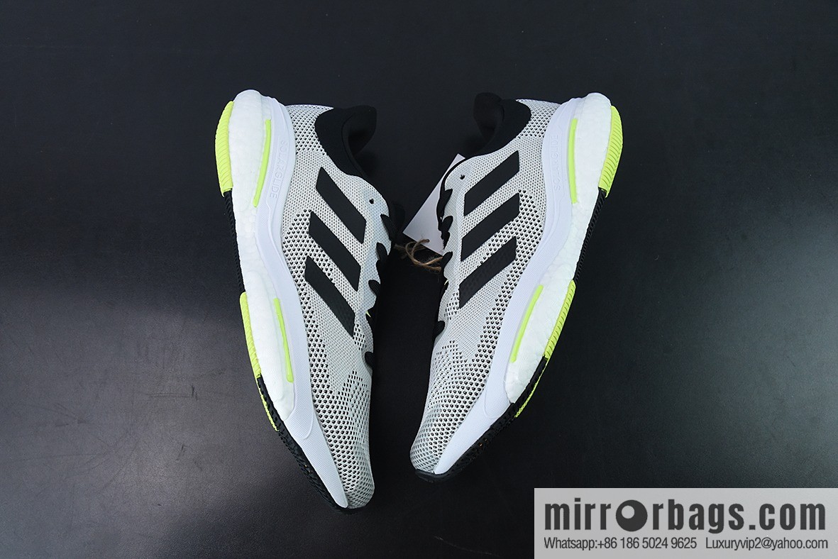 Ad Solar Glide 5 Adi's breathable cushioning popcorn running shoes, item number: GX5472