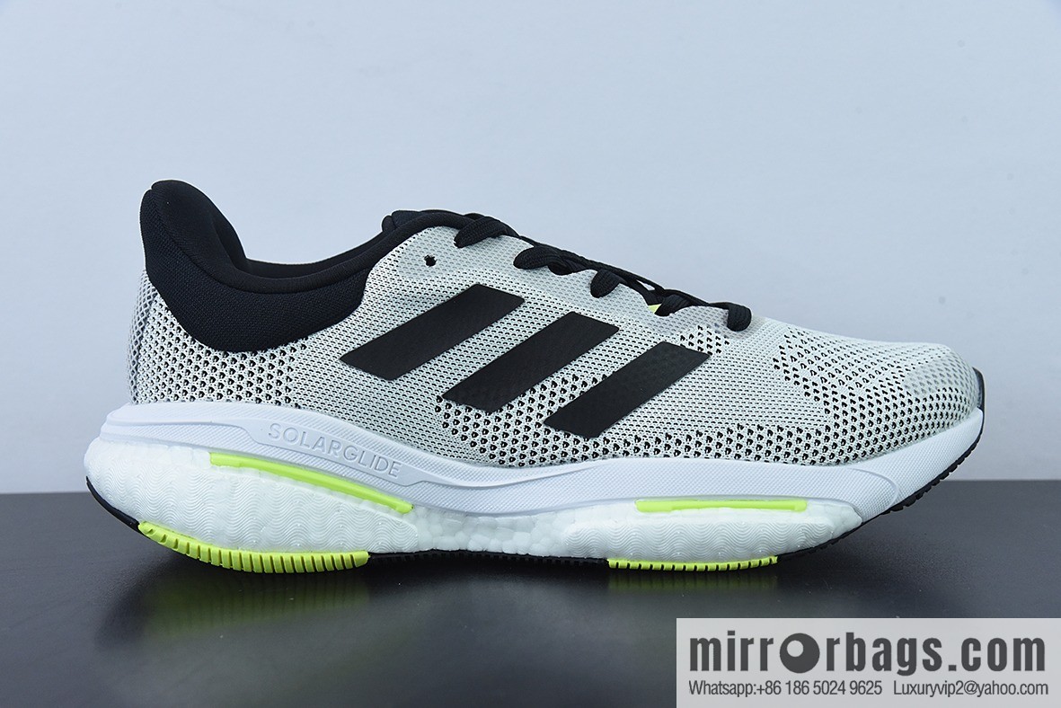 Ad Solar Glide 5 Adi's breathable cushioning popcorn running shoes, item number: GX5472