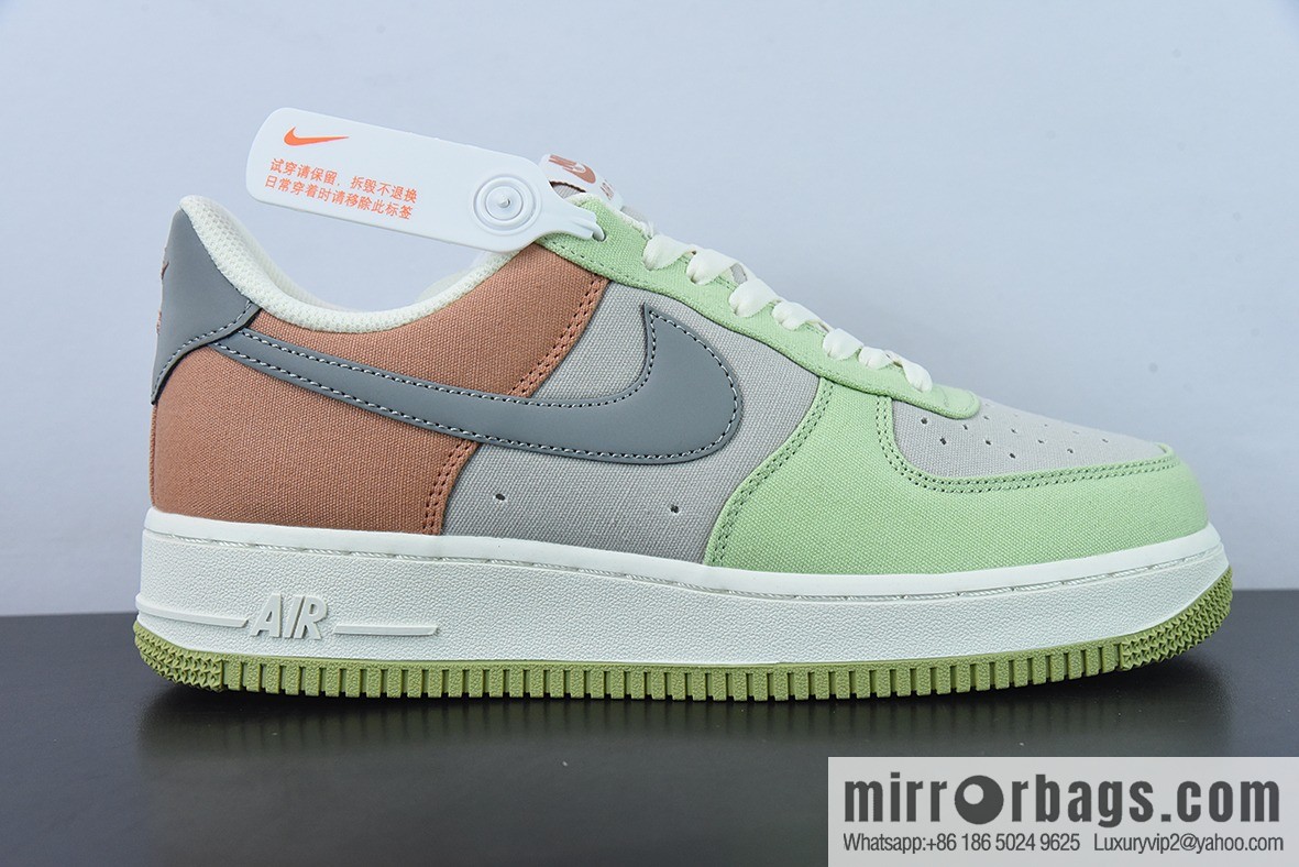 Nk Air Force 1 '07 Low gray cyan cloth surface, Air Force No. 1 low-top casual sneakers, item number: DG2296-015