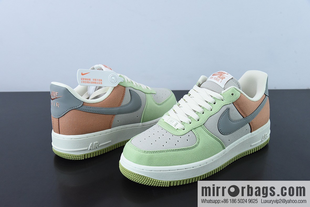 Nk Air Force 1 '07 Low gray cyan cloth surface, Air Force No. 1 low-top casual sneakers, item number: DG2296-015
