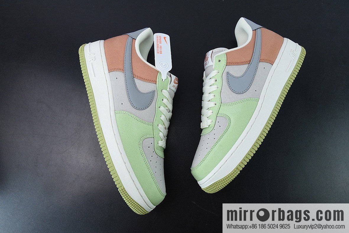 Nk Air Force 1 '07 Low gray cyan cloth surface, Air Force No. 1 low-top casual sneakers, item number: DG2296-015