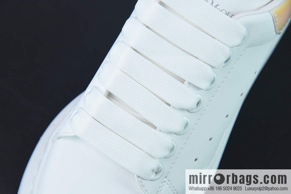 Alexander McQueen Alexander McQueen Sole Leather Sneakers Low Top Fashion Platform Casual Sports White Shoes