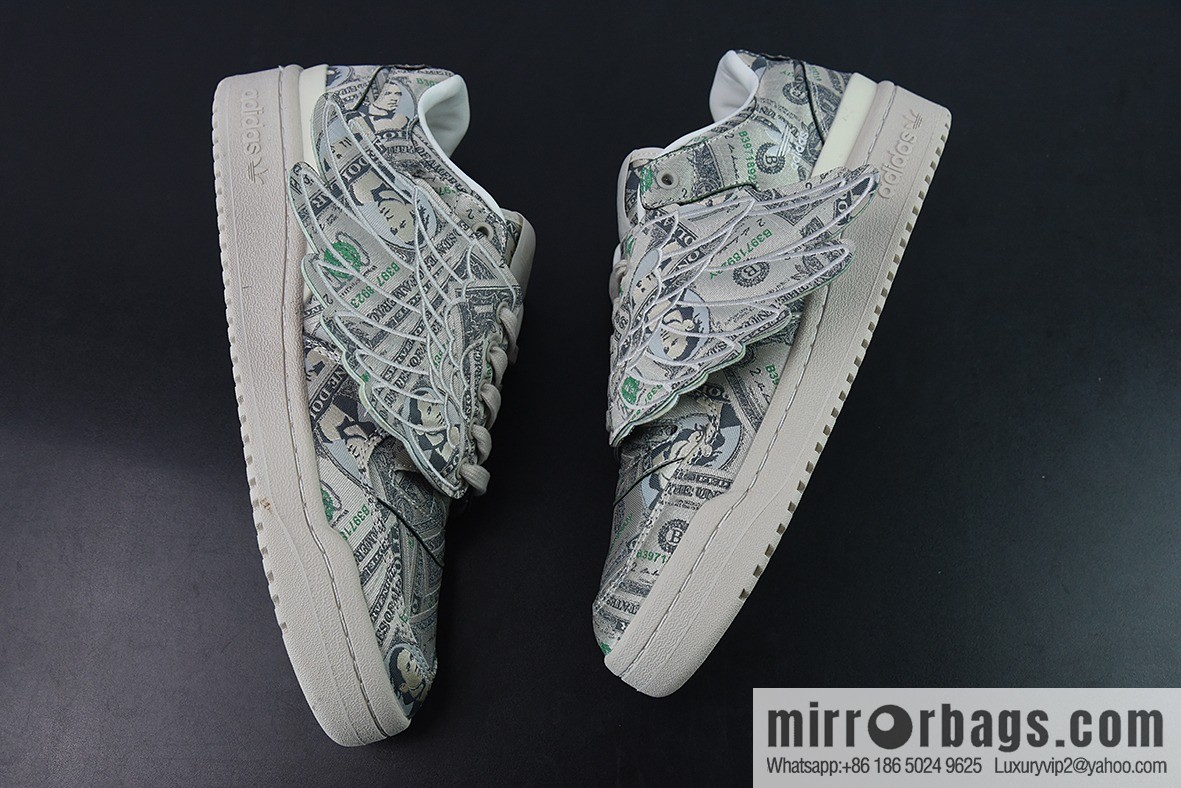 Adidas/adidas Forum Low JS joint name, beige full of banknote wings low-top board shoes, item number: GX6393YF
