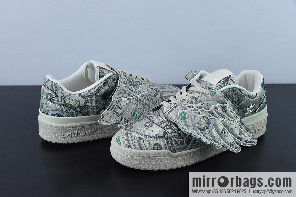Adidas/adidas Forum Low JS joint name, beige full of banknote wings low-top board shoes, item number: GX6393YF