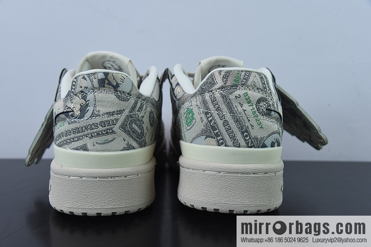 Adidas/adidas Forum Low JS joint name, beige full of banknote wings low-top board shoes, item number: GX6393YF