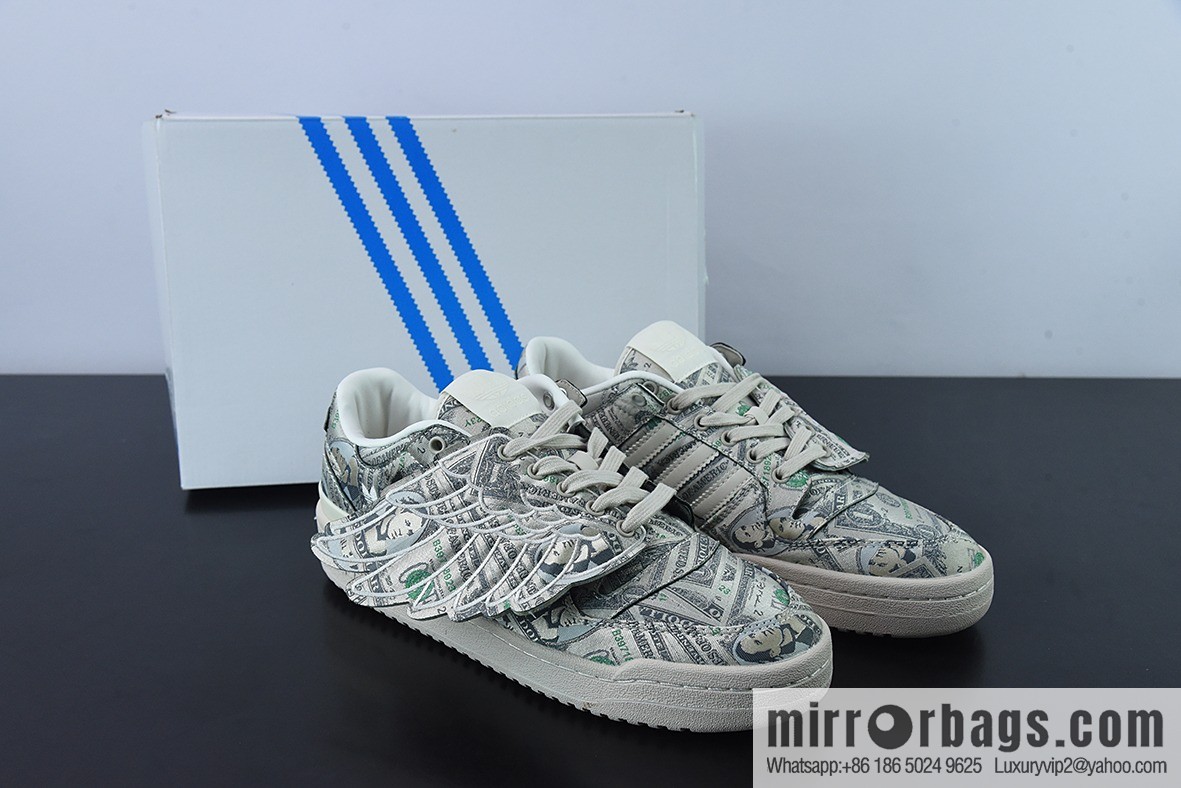Adidas/adidas Forum Low JS joint name, beige full of banknote wings low-top board shoes, item number: GX6393YF