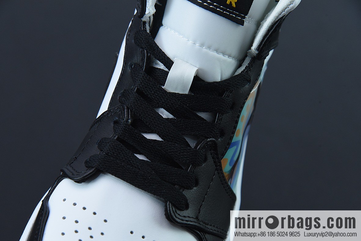 Air Jordan 1 Mid AJ1 Joe 1 naked eye 3D black and white, Zhongbang basketball shoes, item number: DR9495-001